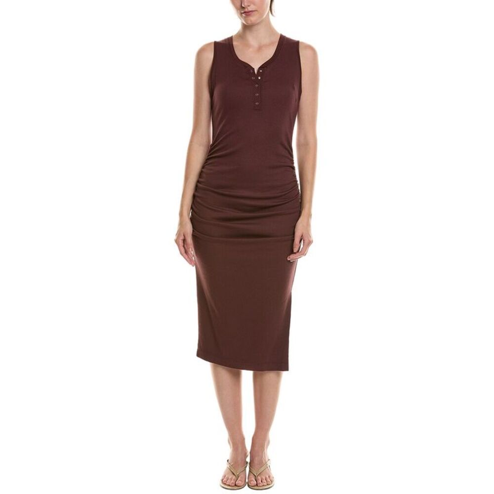 Michael Stars Womens Samira Tank Henley Midi Dress